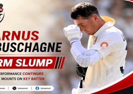 Marnus Labuschagne batting during Australia Test match